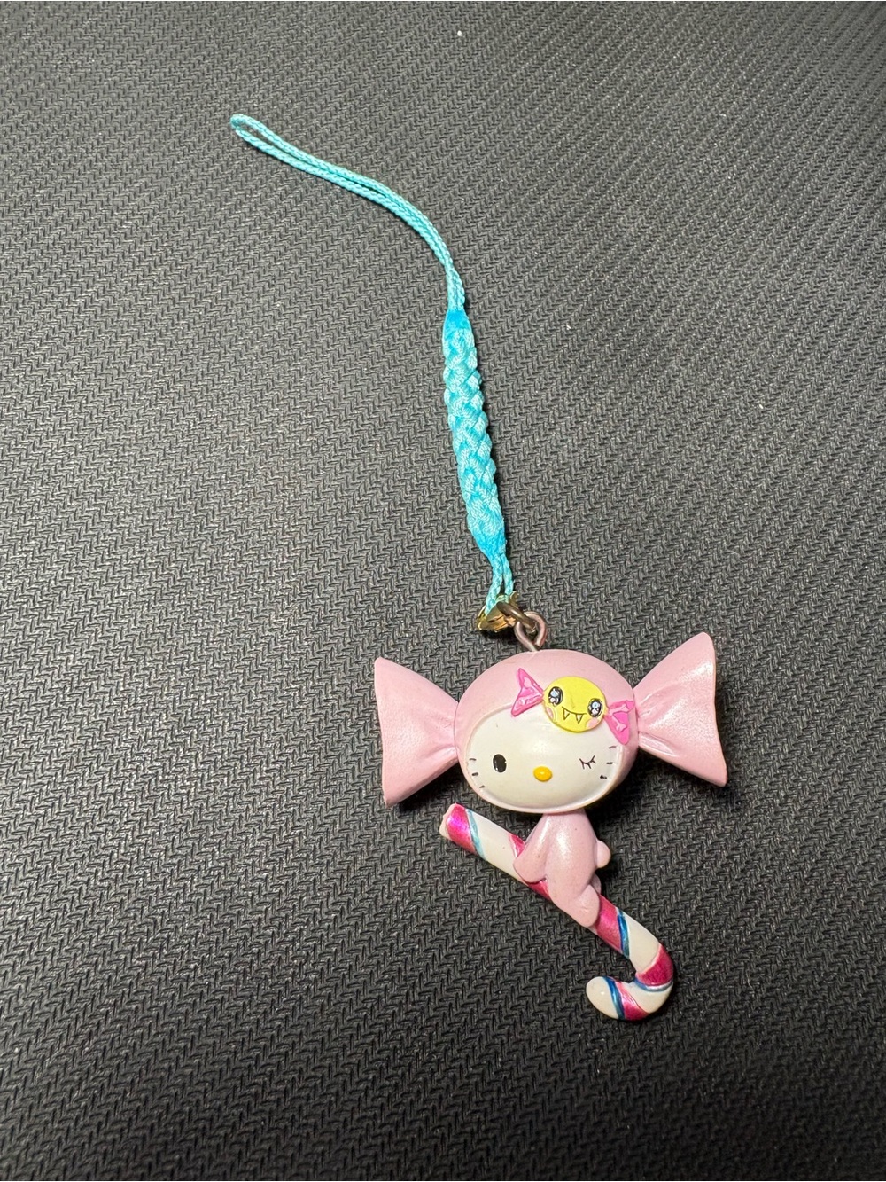 vintage 2009 Tokidoki x Hello Kitty candy cane netsuke phone strap